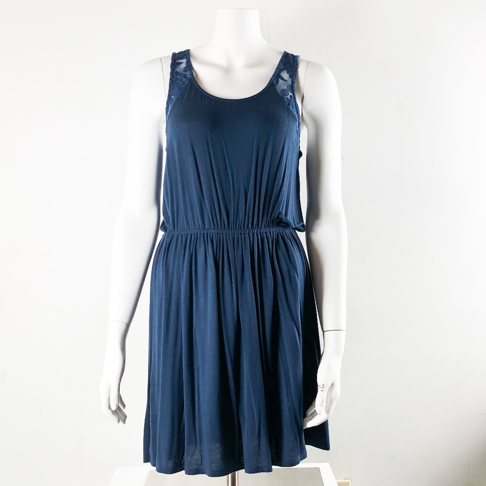 Women's Navy Blue Sleeveless tunic Dress Size L